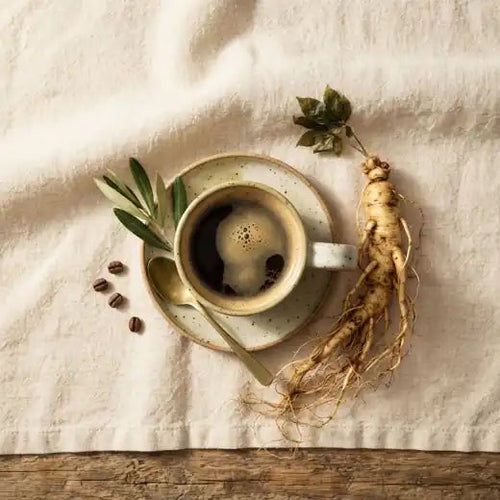 Energizing morning scene with daily supplements